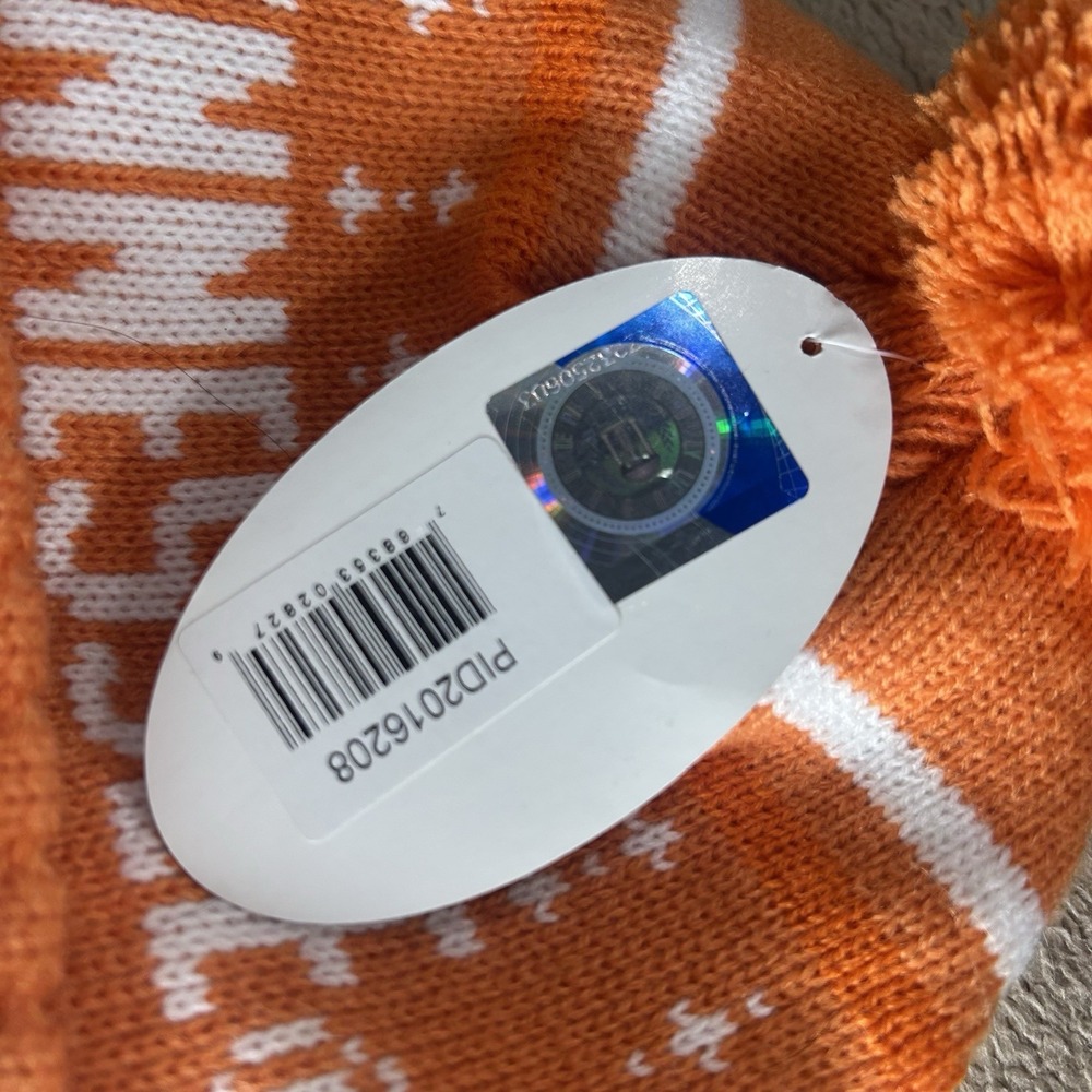 Tennessee Volunteers "Top of the World" Knit Pom Beanie – Orange & White NWT - Picture 2 of 7